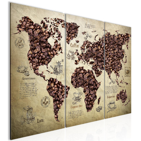 Wandbilder Wohnzimmer XXL Küche Kaffee Moderne Bilder Weltkarte